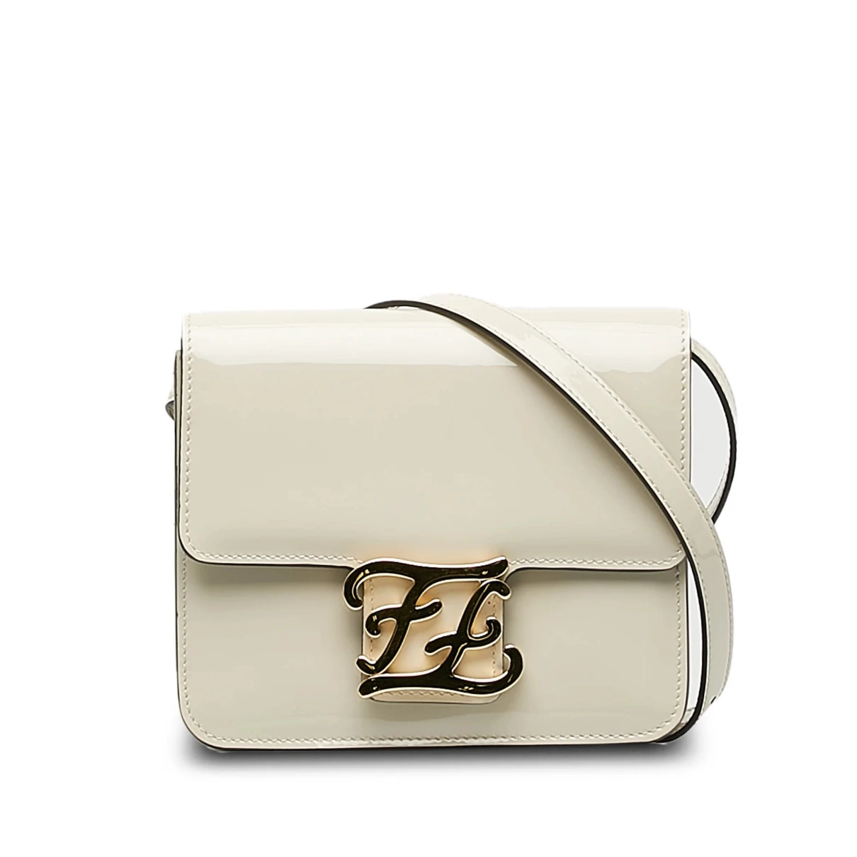 Pre-owned Fendi Leather Crossbody Bag In White