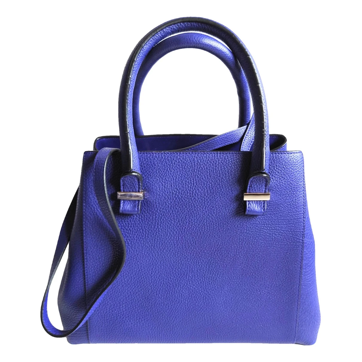 Pre-owned Victoria Beckham Quincy Leather Tote In Blue