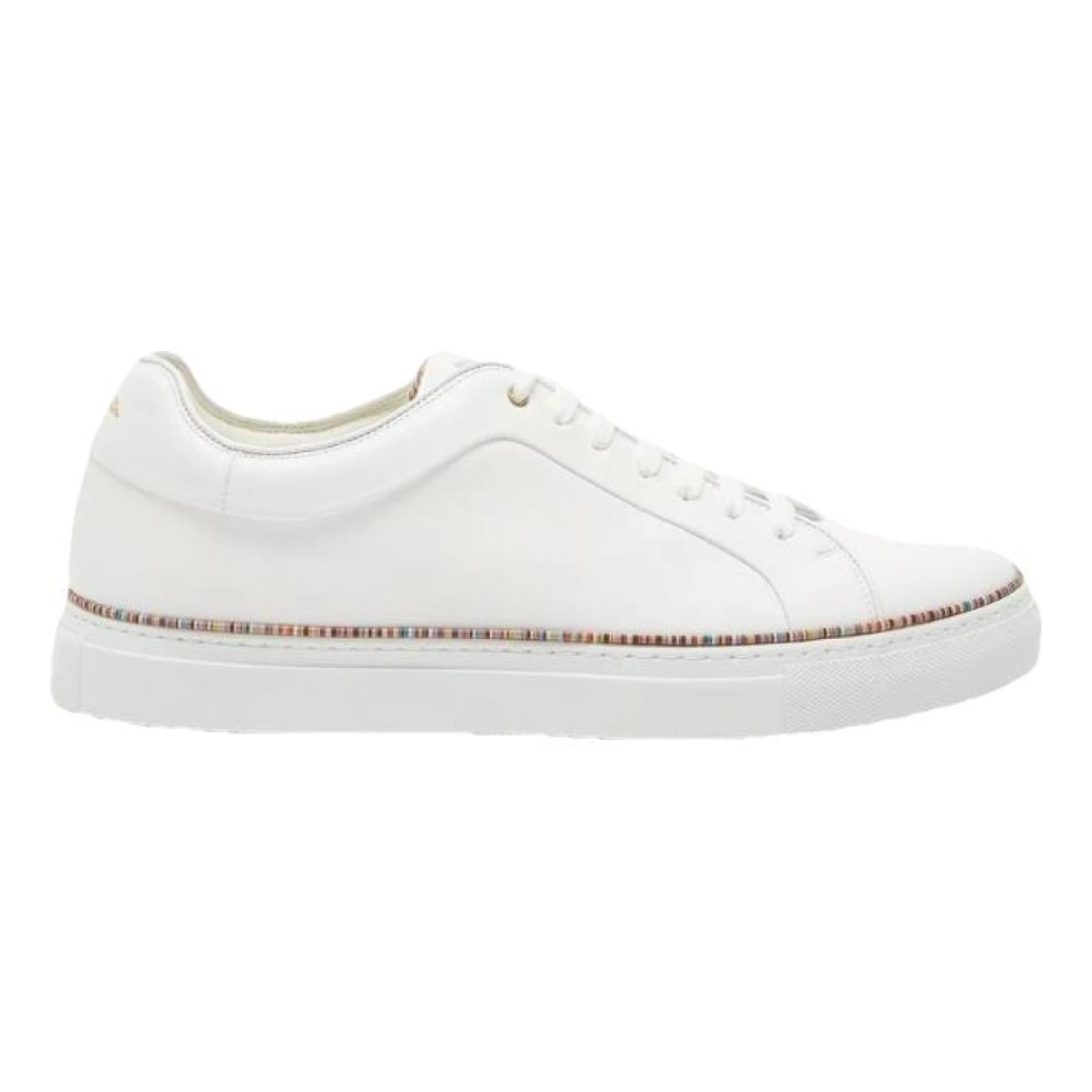Pre-owned Paul Smith Leather Low Trainers In White