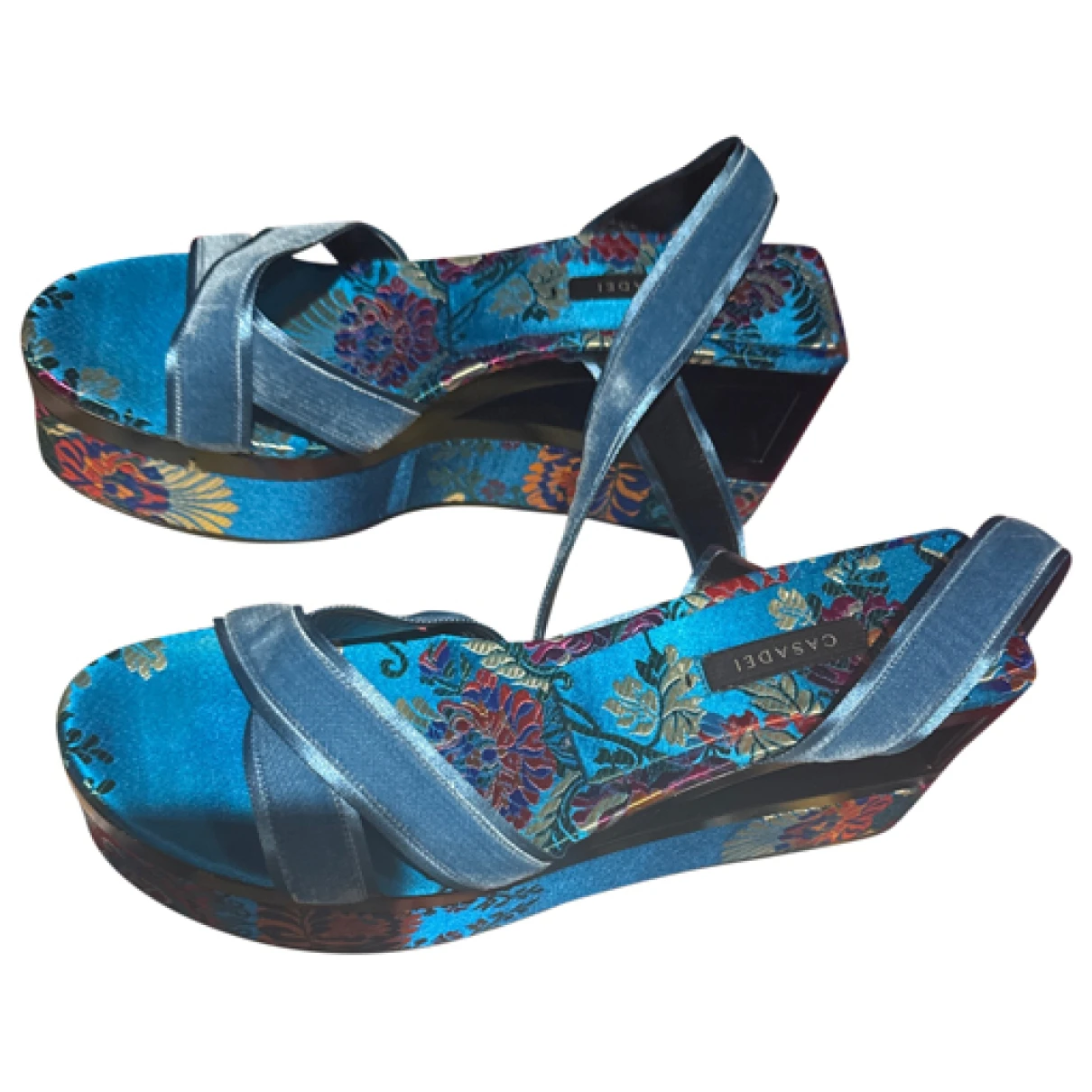 Pre-owned Casadei Sandals In Blue