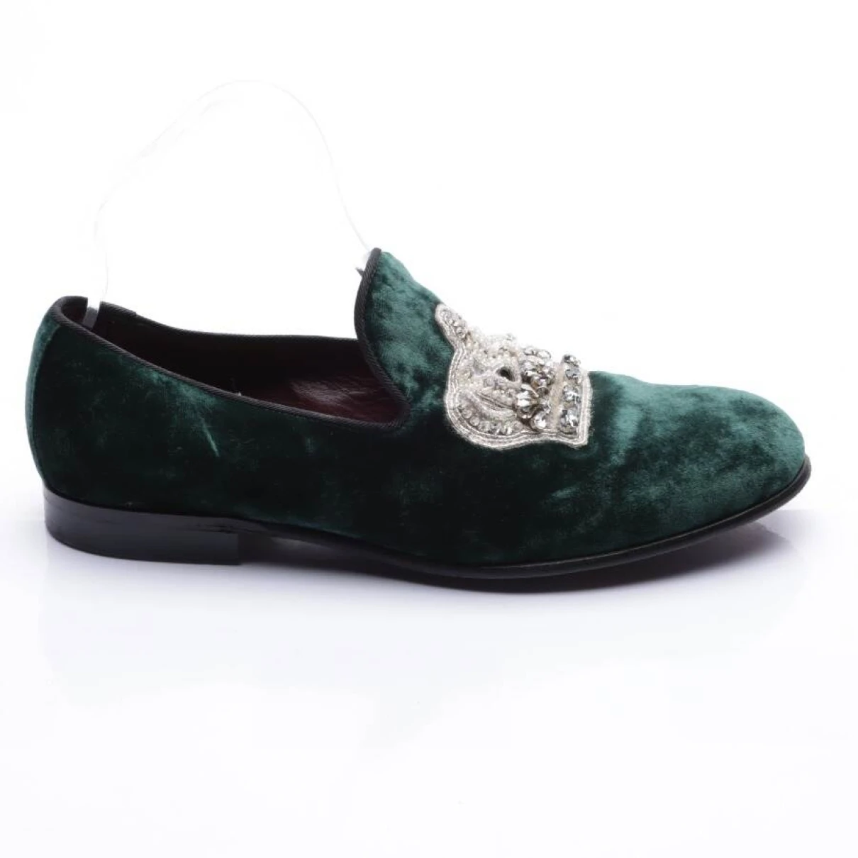 Pre-owned Dolce & Gabbana Leather Flats In Green