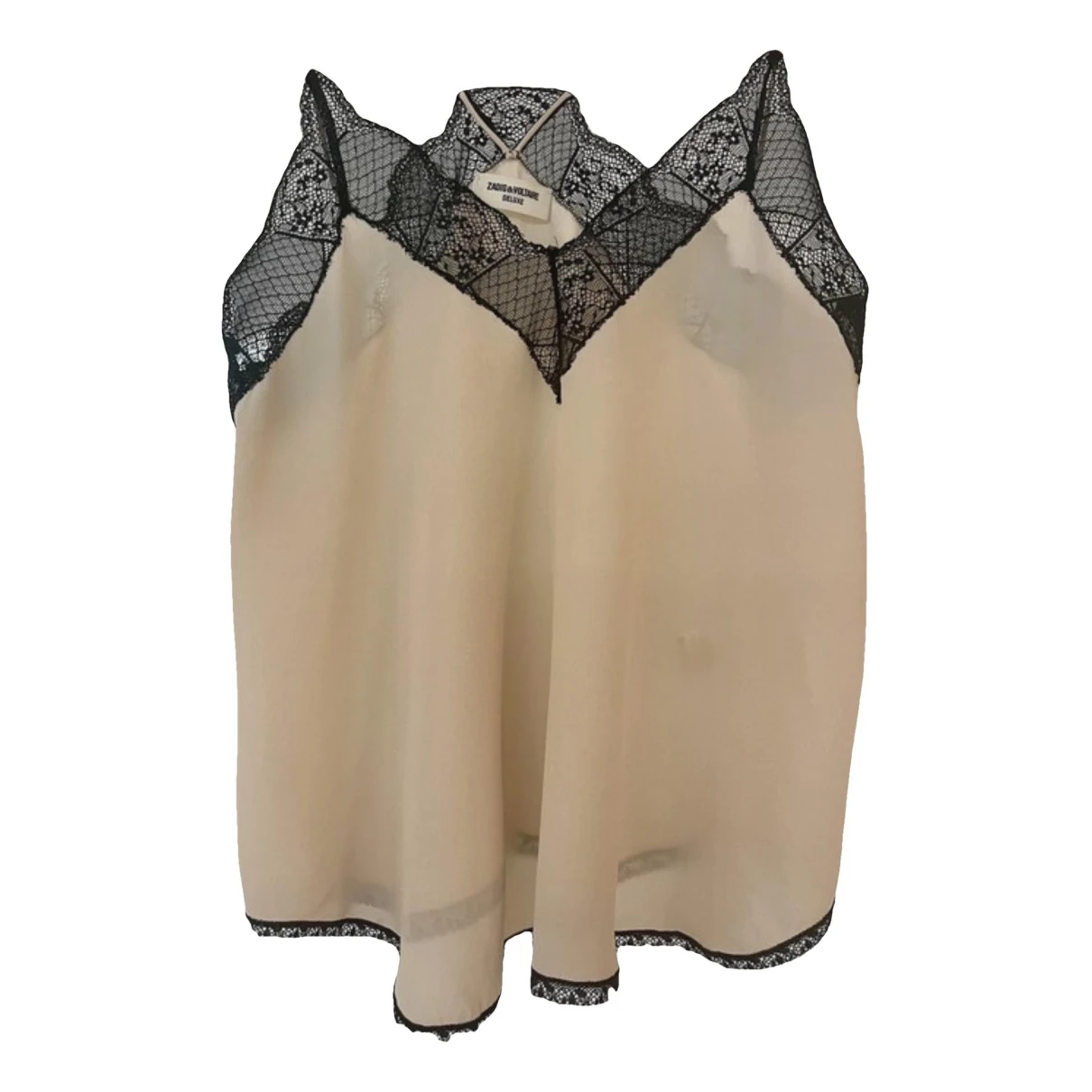 Pre-owned Zadig & Voltaire Silk Camisole In Beige