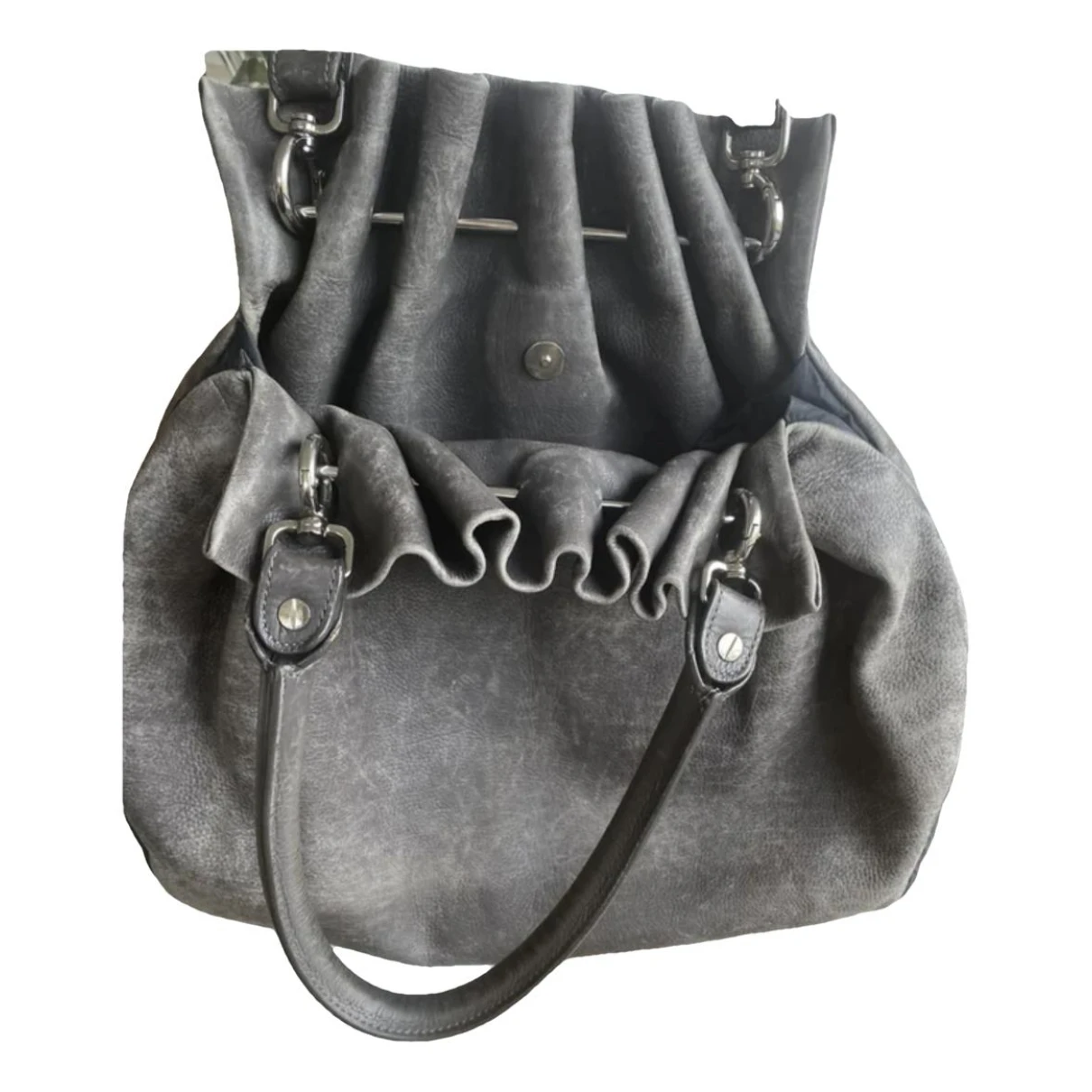 Pre-owned Marni Leather Handbag In Grey
