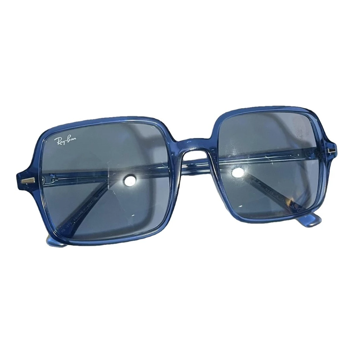 Pre-owned Ray Ban Oversized Sunglasses In Blue