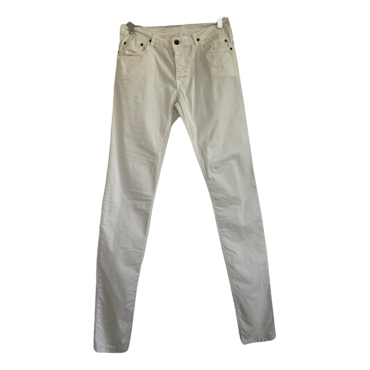 Pre-owned Rick Owens Drkshdw Straight Pants In White