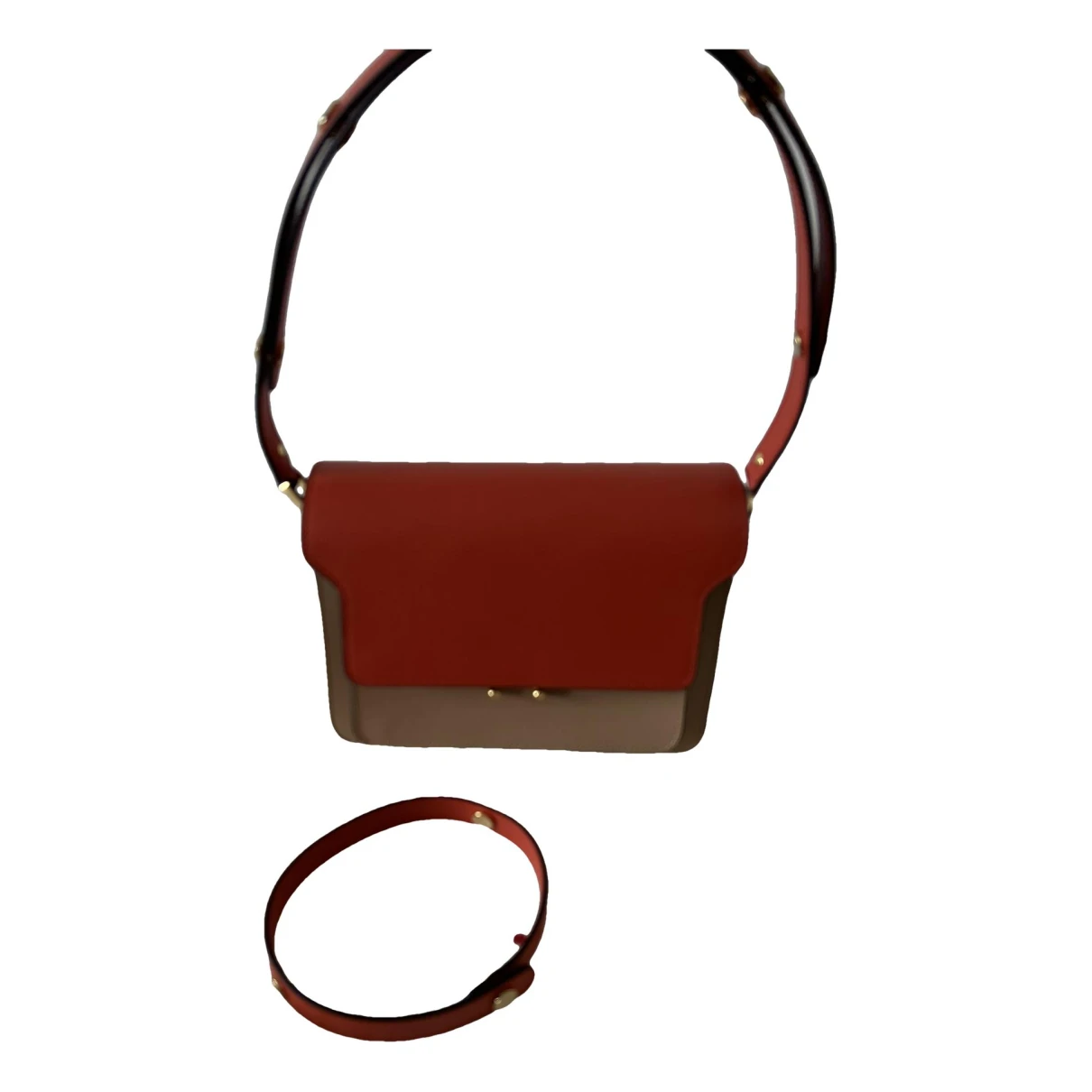 Pre-owned Marni Trunk Leather Handbag In Multicolour