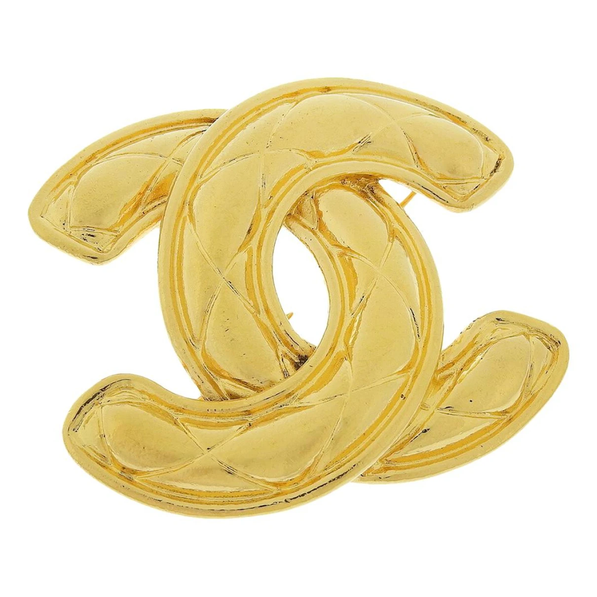 Pre-owned Chanel Cc Silver Pin & Brooche In Gold