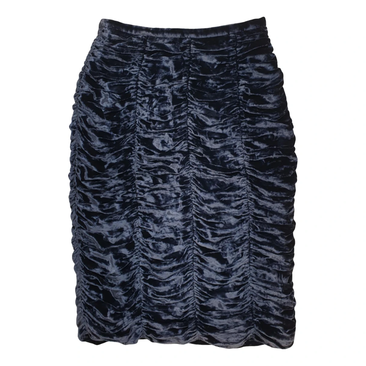 Pre-owned Burberry Silk Mid-length Skirt In Navy