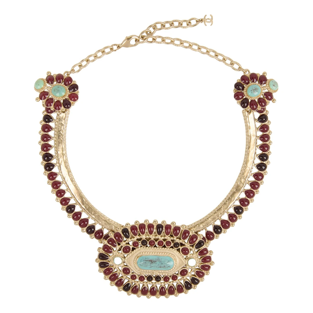 Pre-owned Chanel Gripoix Necklace In Red