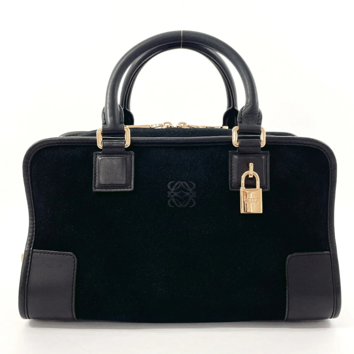 Pre-owned Loewe Amazona Handbag In Black