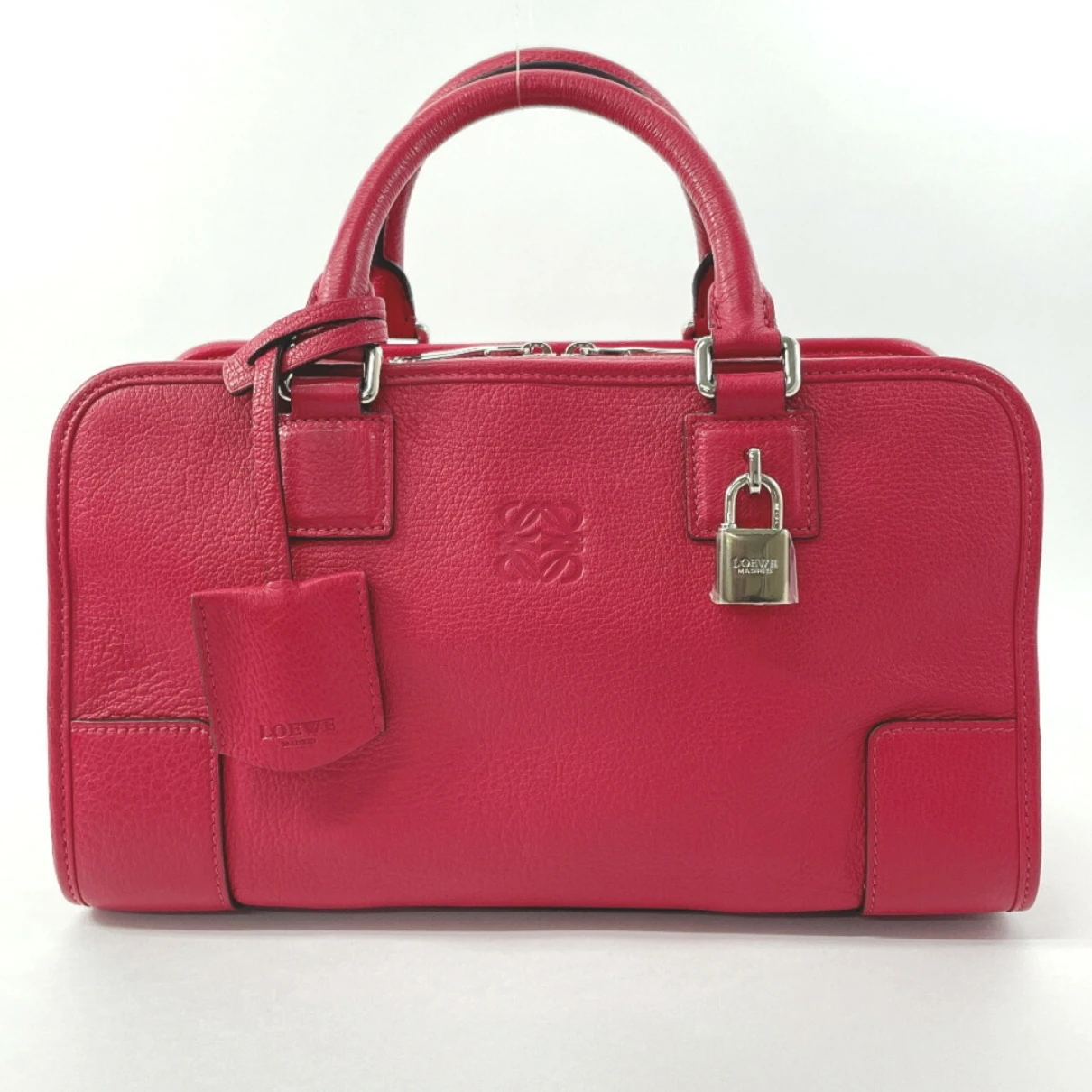 Pre-owned Loewe Amazona Leather Handbag In Pink