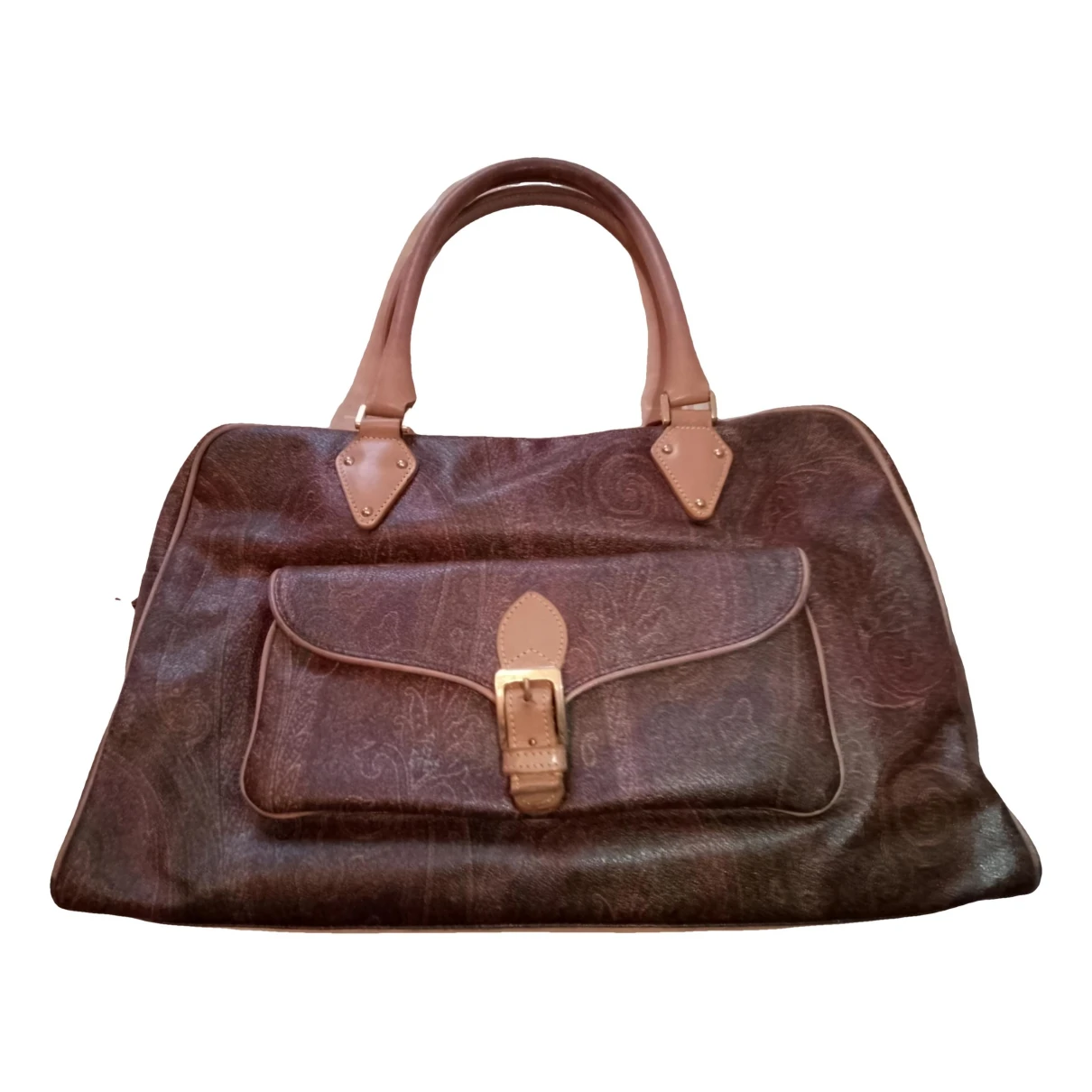 Pre-owned Etro Vegan Leather Handbag In Multicolour