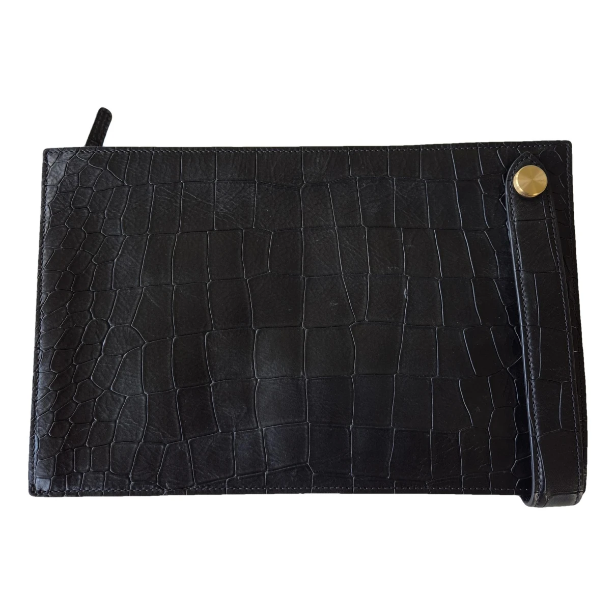 Pre-owned Mulberry Kite Leather Clutch Bag In Black