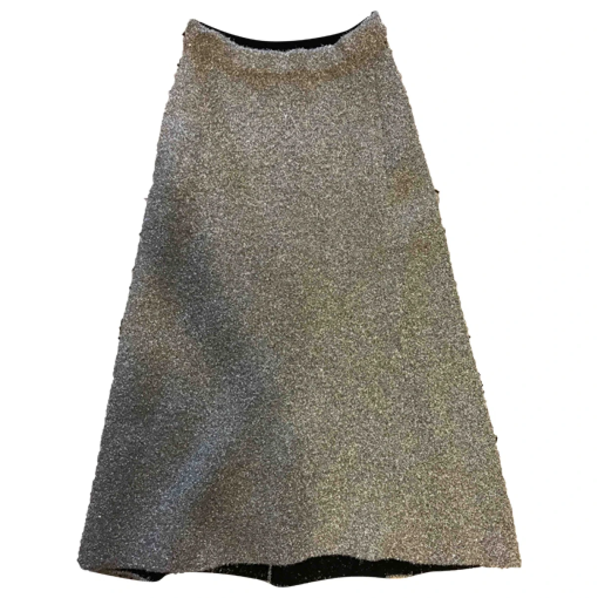 Pre-owned Balenciaga Mid-length Skirt In Silver