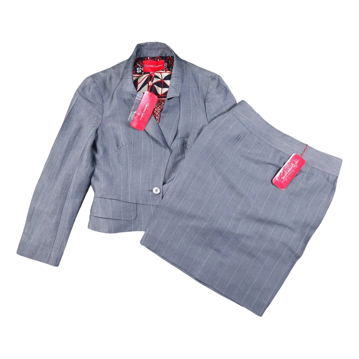 Pre-owned Christian Lacroix Skirt Suit In Grey