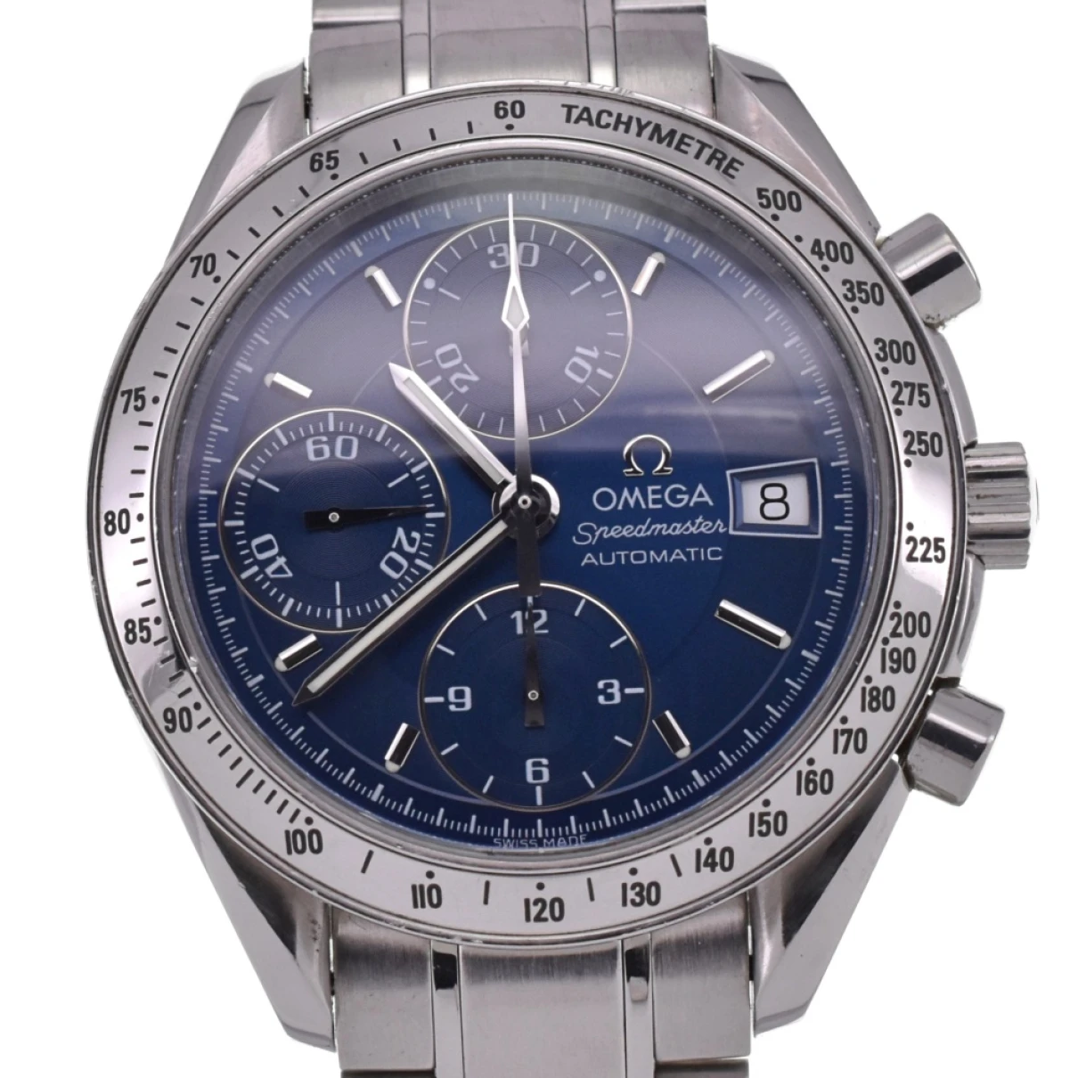 Pre-owned Omega Speedmaster Watch In Blue