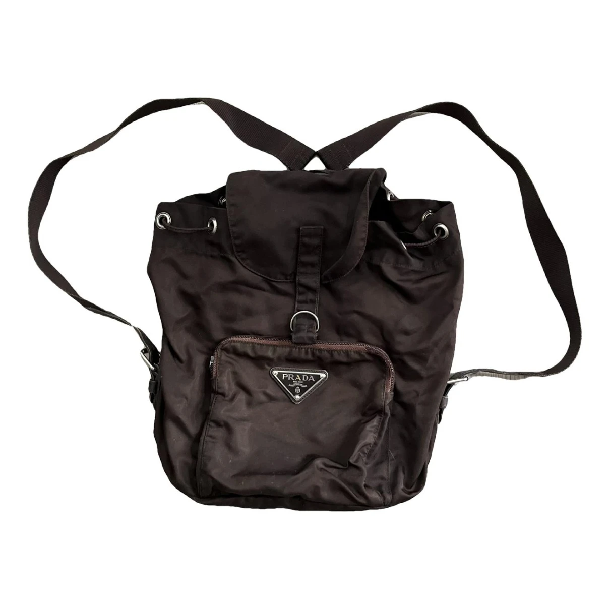Pre-owned Prada Odette Backpack In Brown