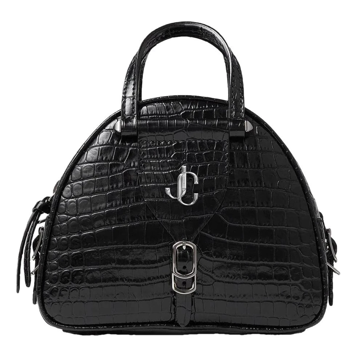 Pre-owned Jimmy Choo Varenne Leather Crossbody Bag In Black