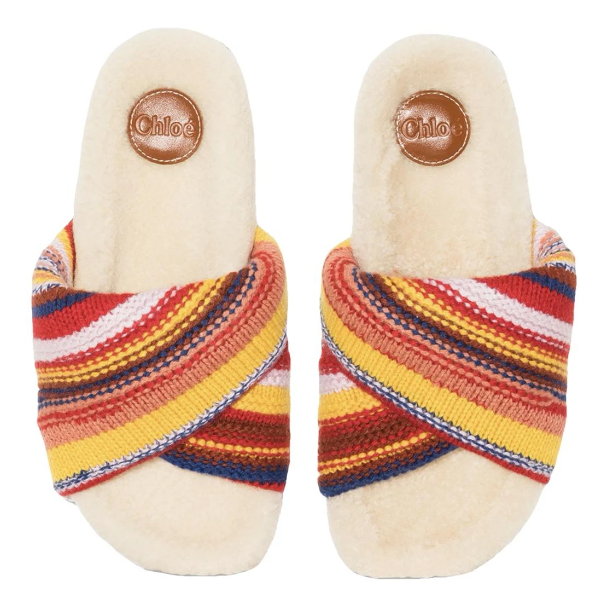 Pre-owned Chloé Oli Leather Mules & Clogs In Multicolour
