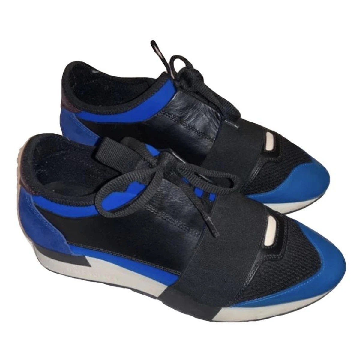 Pre-owned Balenciaga Race Cloth Trainers In Blue