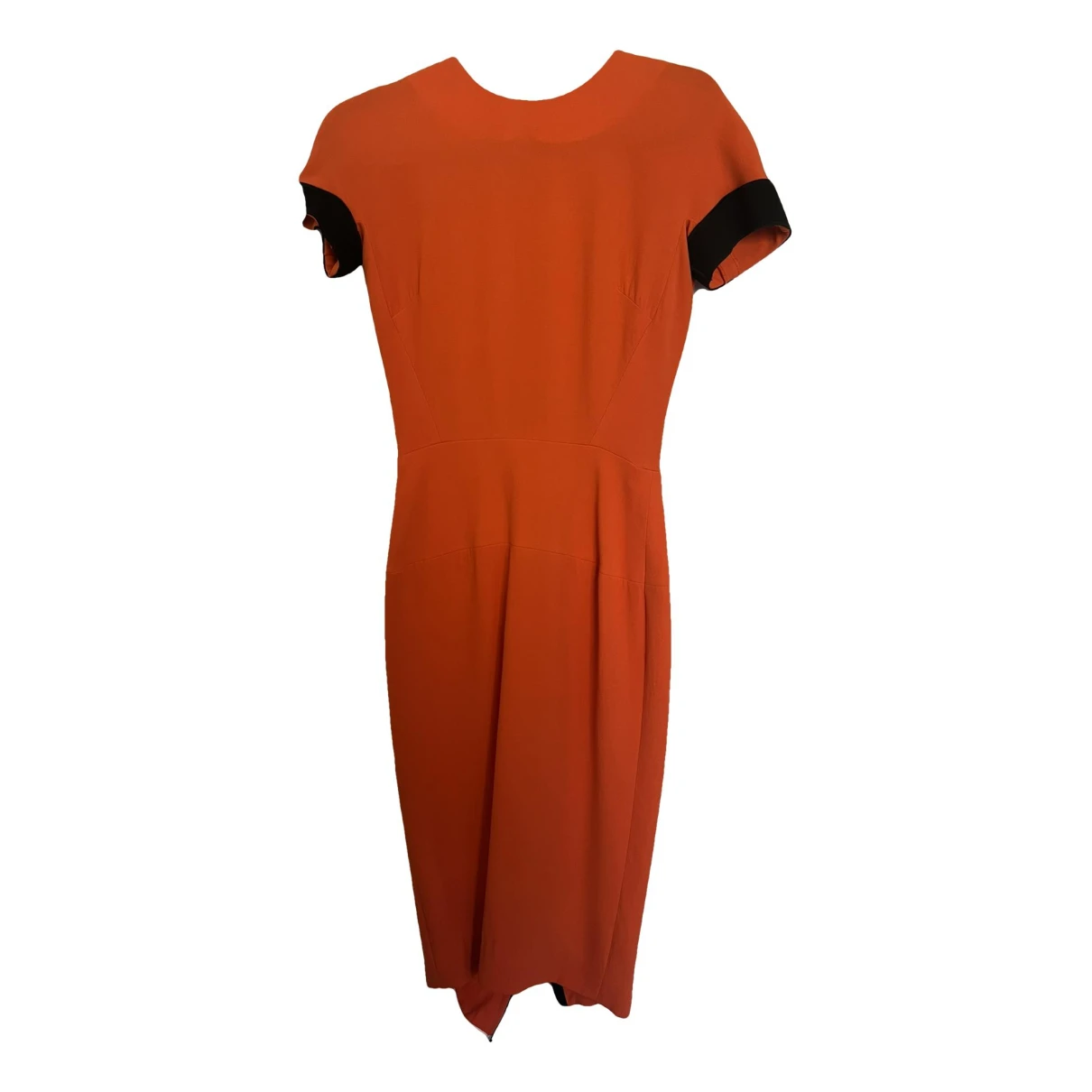 Pre-owned Victoria Beckham Wool Mid-length Dress In Orange