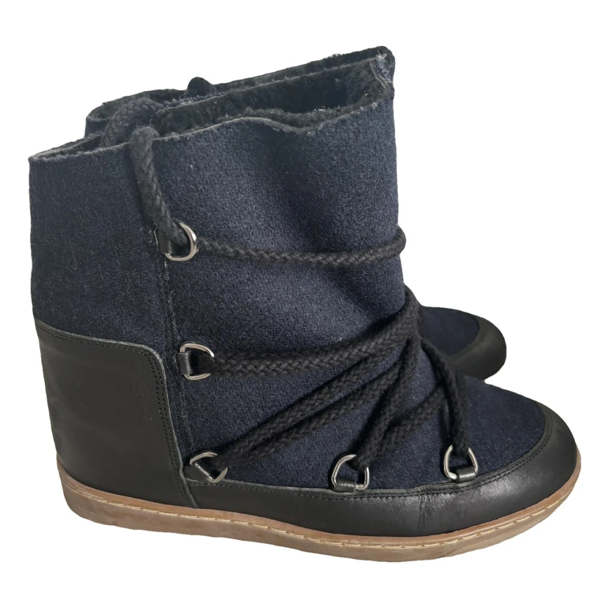 Pre-owned Isabel Marant Leather Snow Boots In Blue