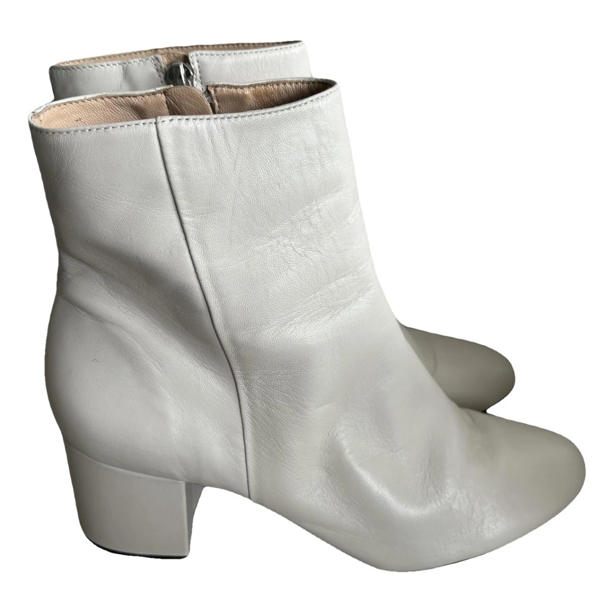 Pre-owned Schutz Leather Boots In White