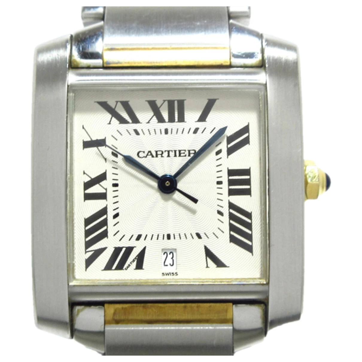 Pre-owned Cartier Tank Franã§aise Watch In Silver