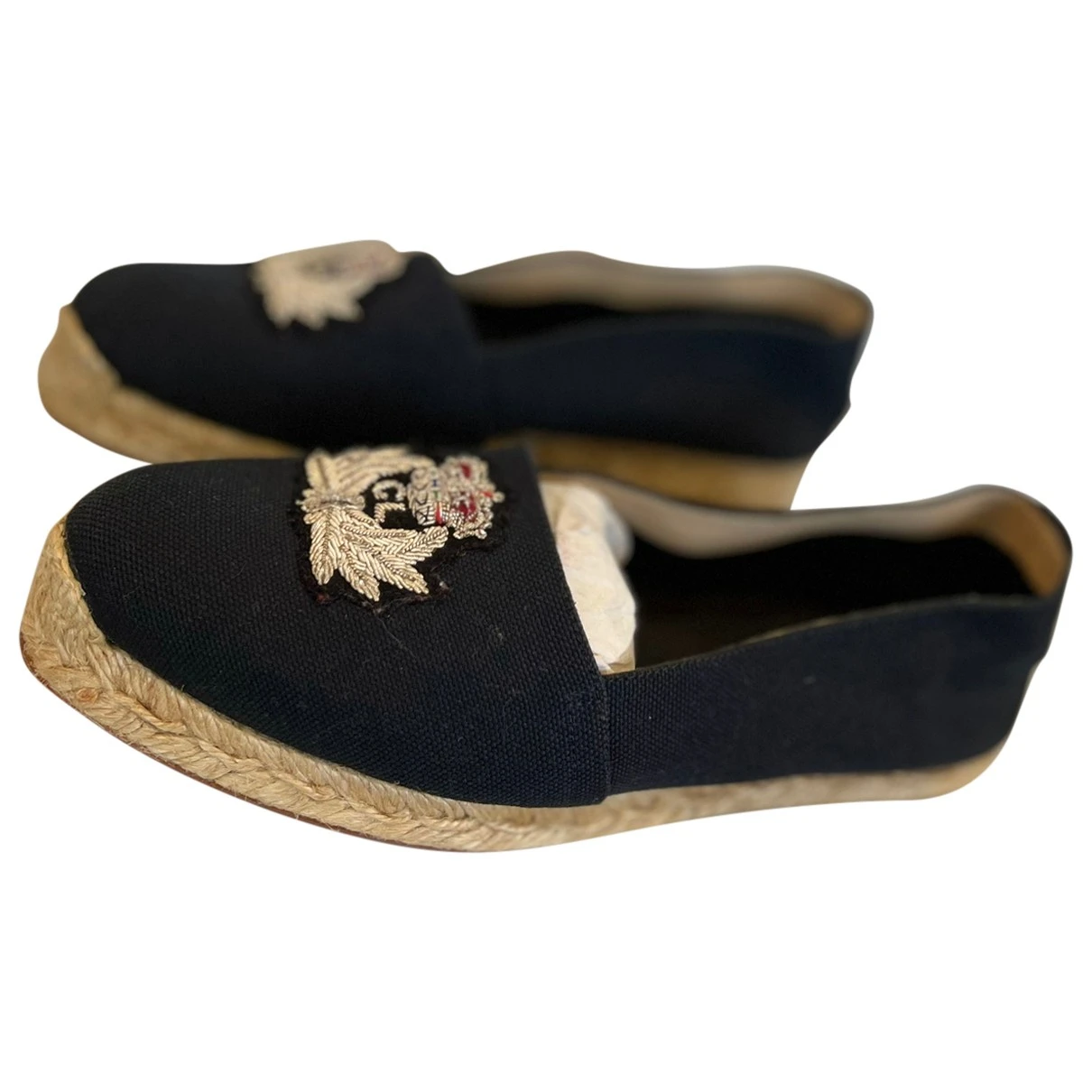 Pre-owned Christian Louboutin Cloth Espadrilles In Navy