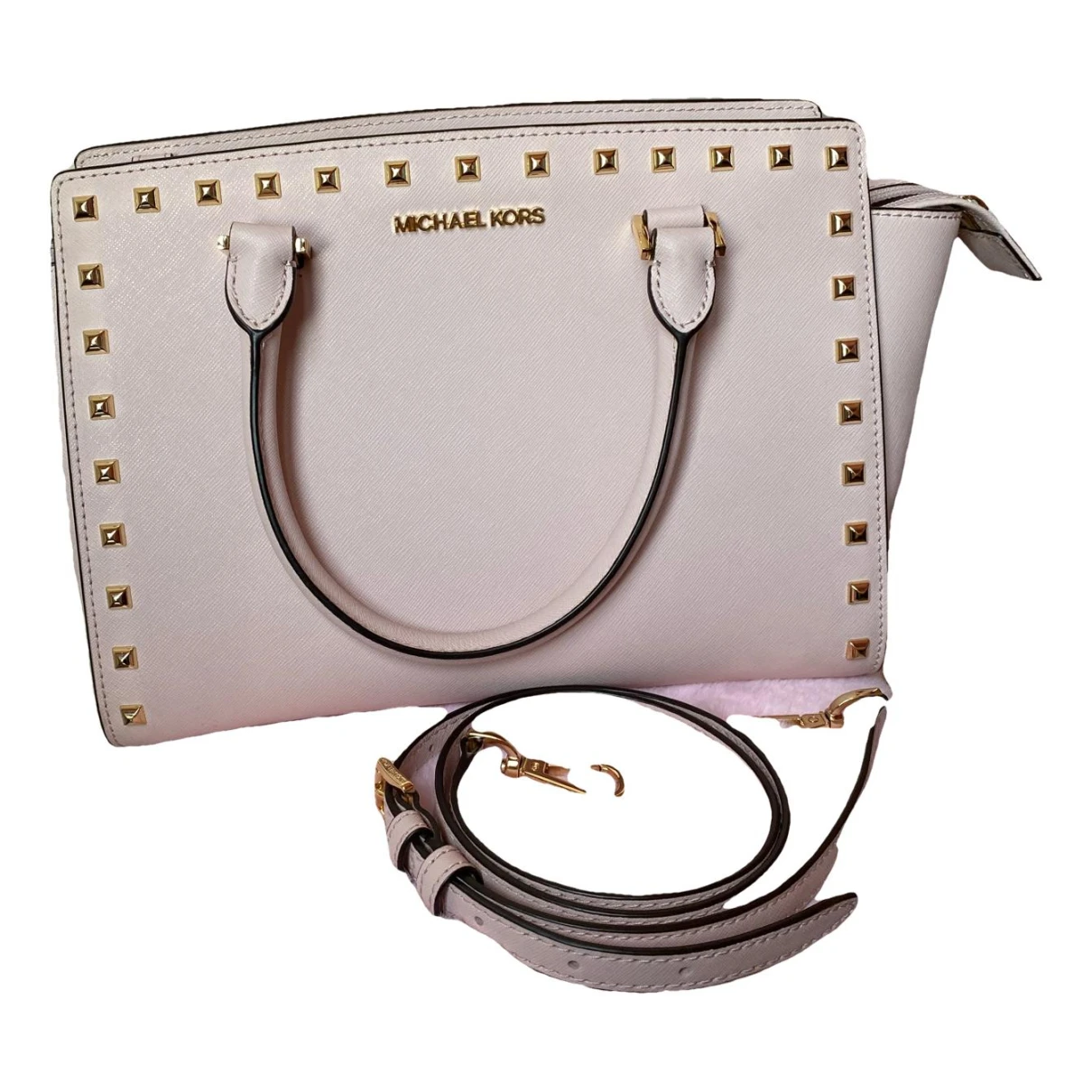 Pre-owned Michael Kors Selma Leather Handbag In Pink