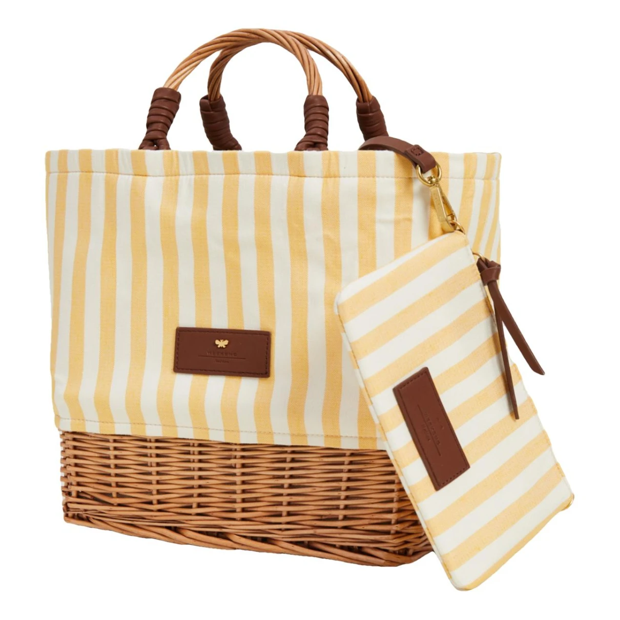 Pre-owned Max Mara Tote In Yellow