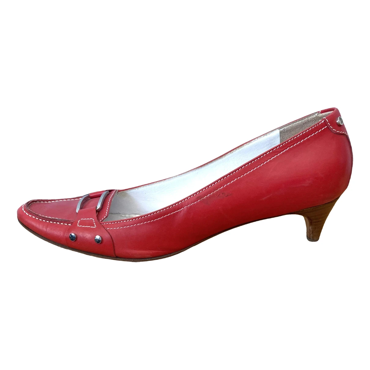 Pre-owned Fratelli Rossetti Leather Heels In Red
