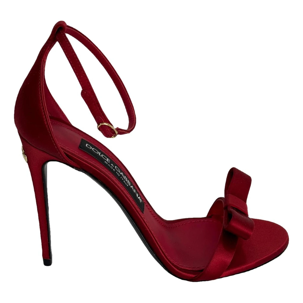 Pre-owned Dolce & Gabbana Velvet Sandals In Red