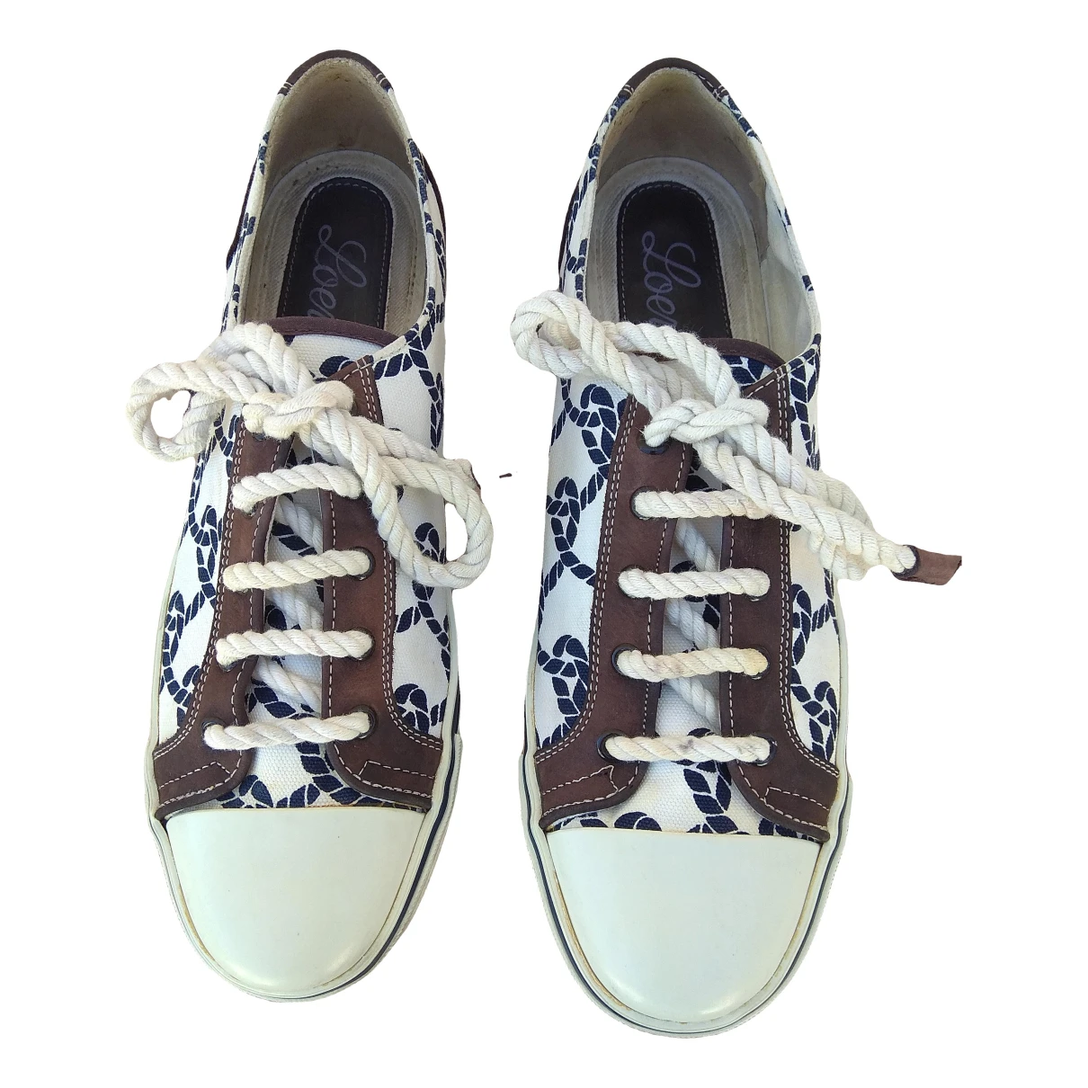 Pre-owned Loewe Cloth Low Trainers In Multicolour