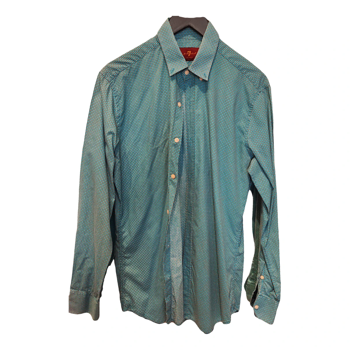 Pre-owned 7 For All Mankind Shirt In Turquoise