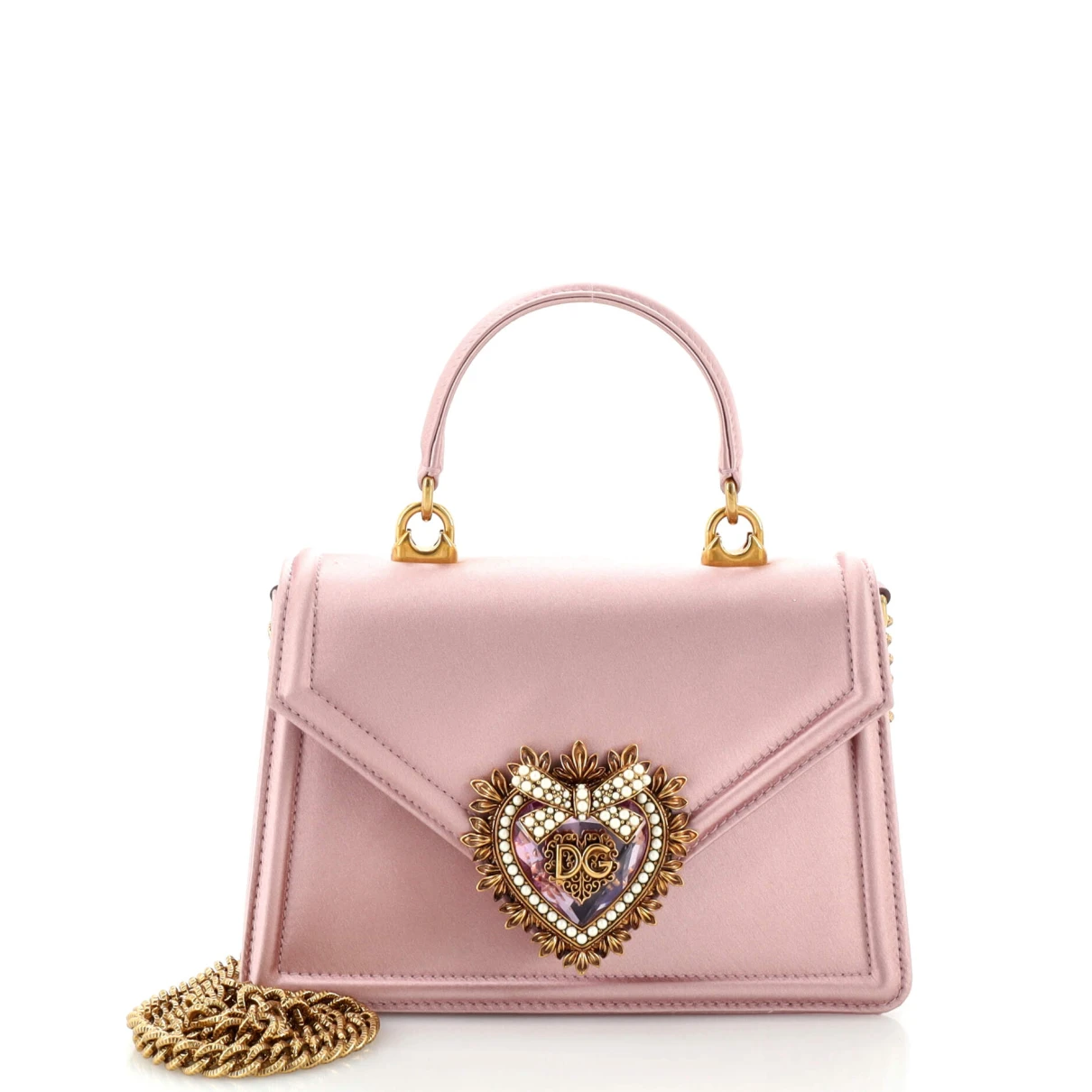 Pre-owned Dolce & Gabbana Cloth Crossbody Bag In Pink