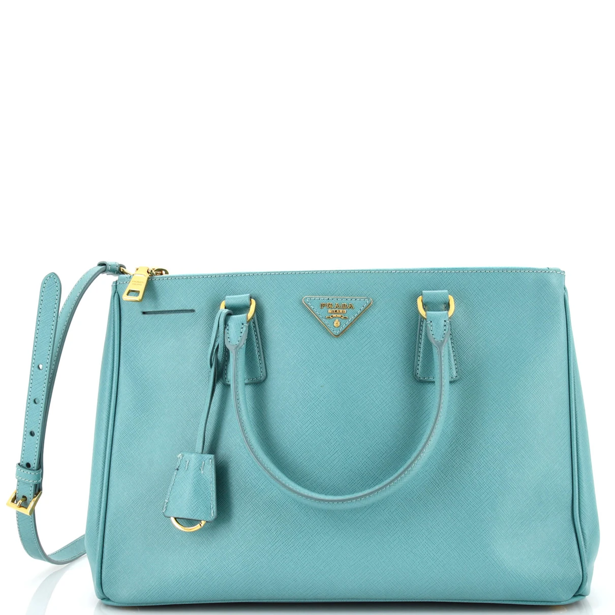Pre-owned Prada Leather Tote In Blue