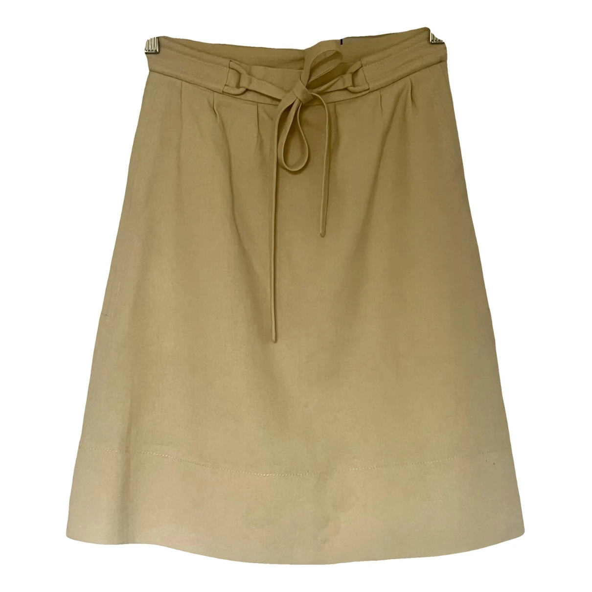 Pre-owned Chloé Linen Mini Skirt In Beige