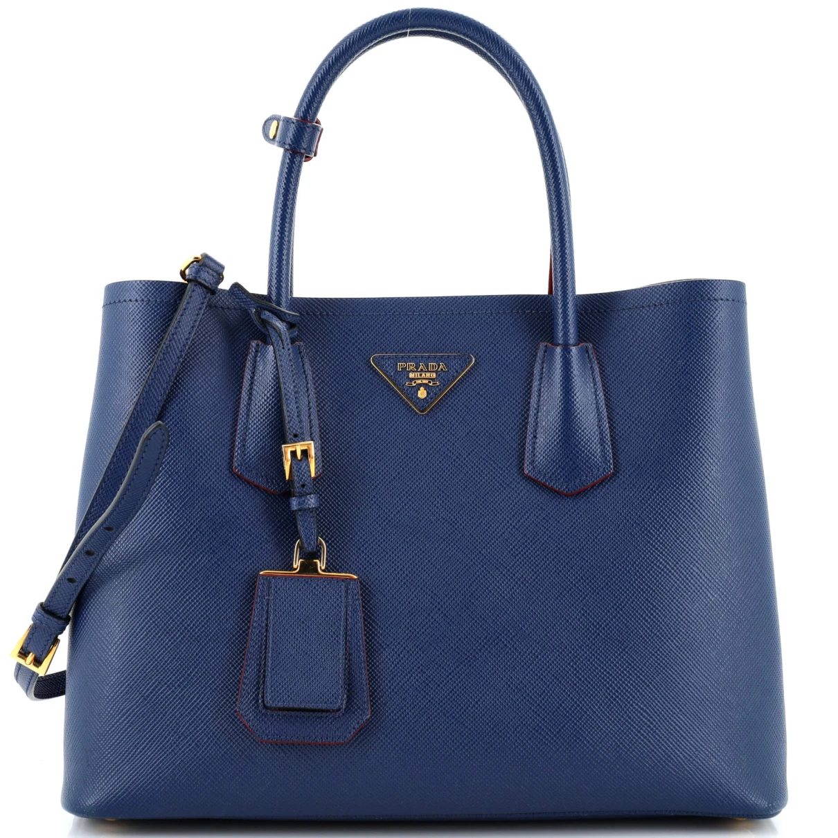 Pre-owned Prada Leather Tote In Blue