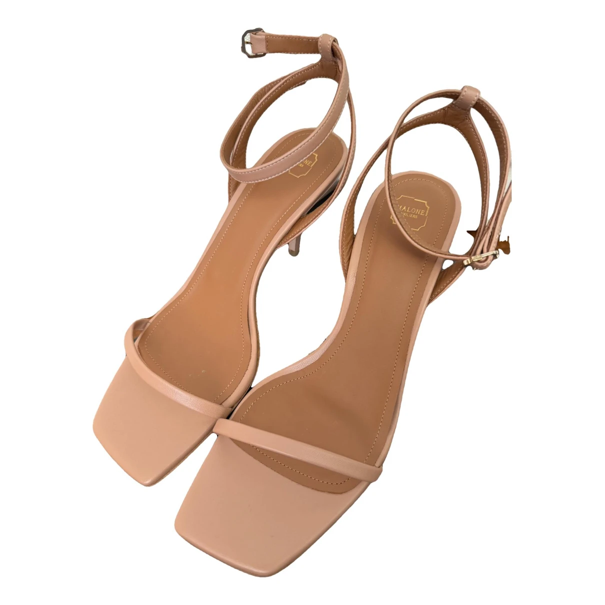 Pre-owned Malone Souliers Leather Sandal In Beige