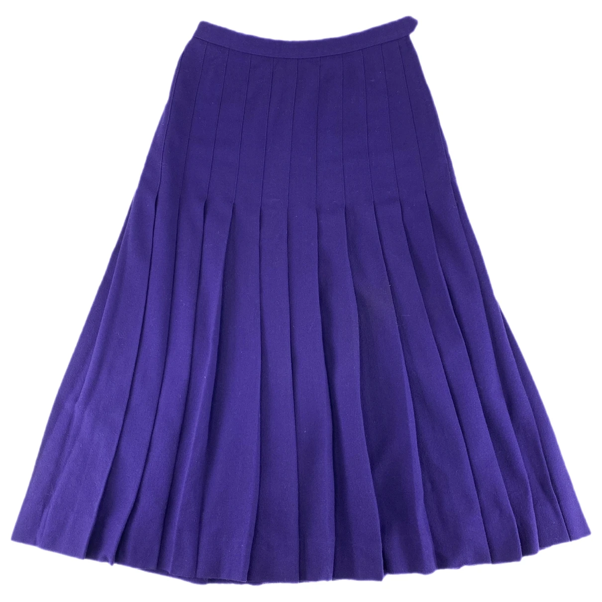Pre-owned Saint Laurent Wool Skirt In Purple