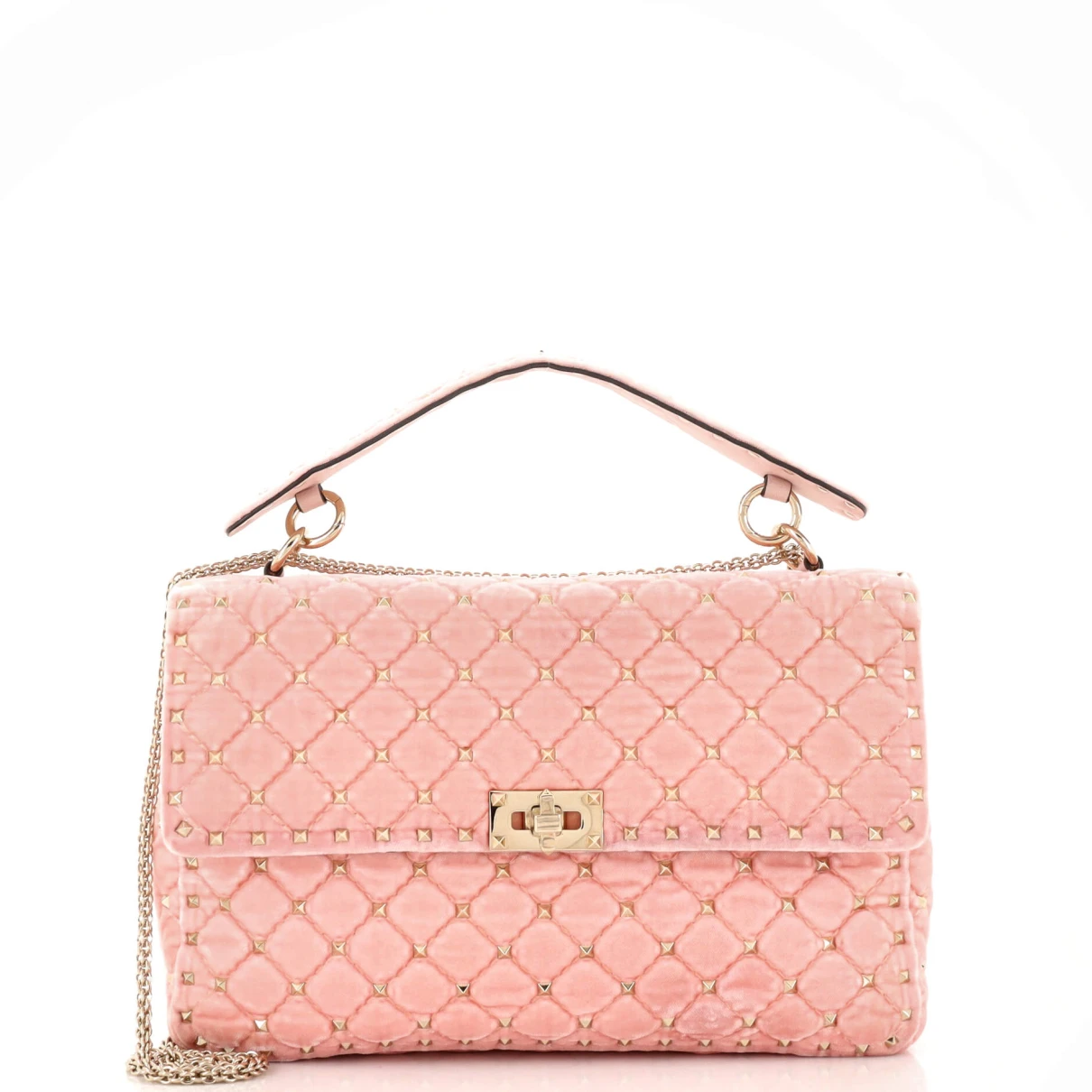 Pre-owned Valentino Garavani Velvet Handbag In Pink