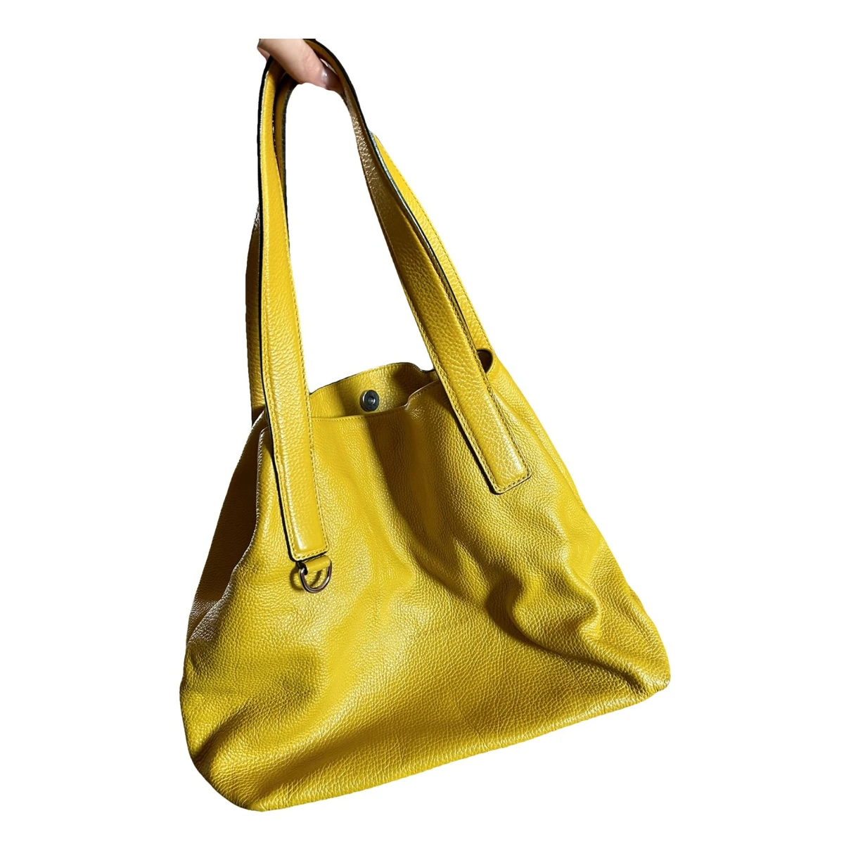 Pre-owned Coccinelle Leather Handbag In Yellow