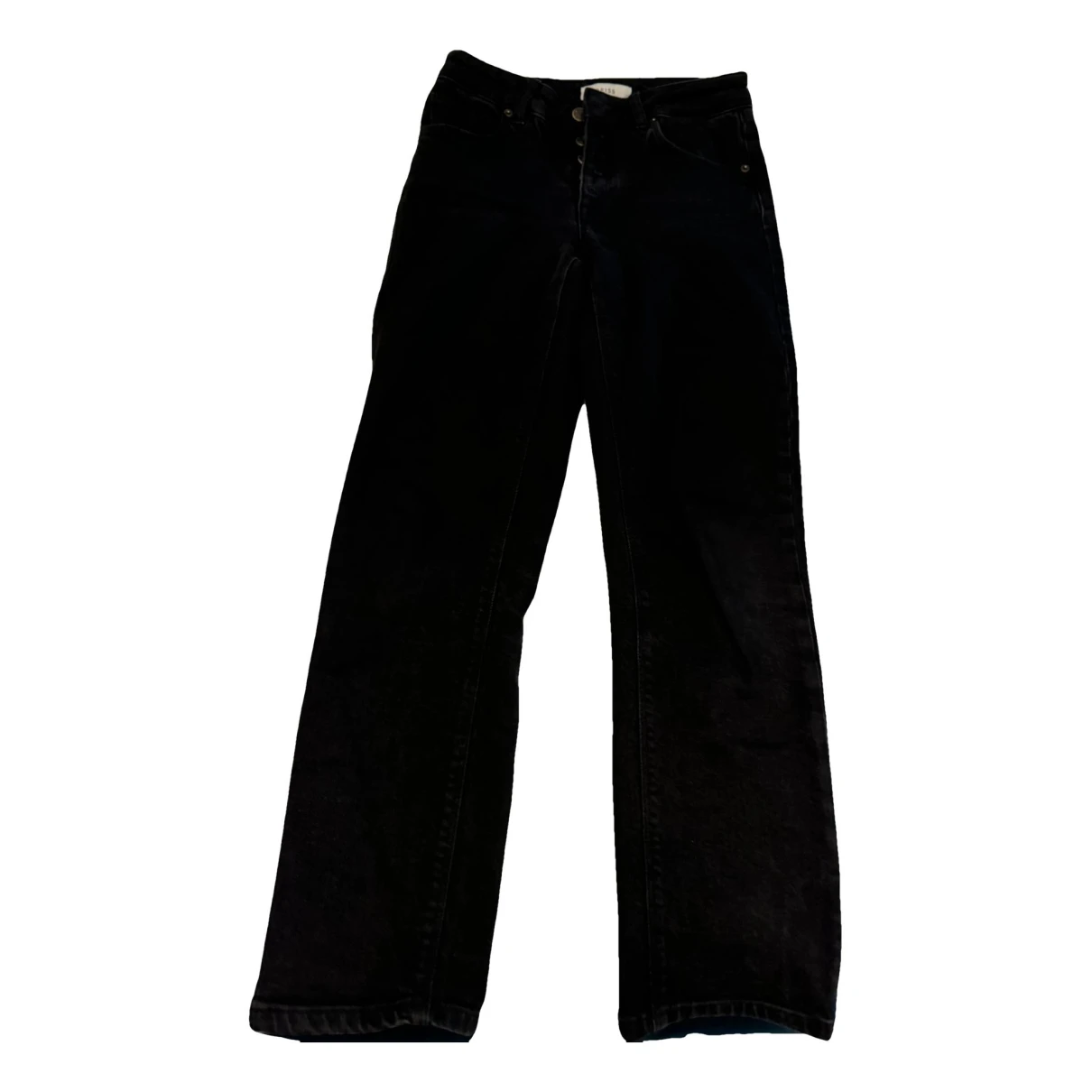 Pre-owned Reiss Straight Jeans In Black