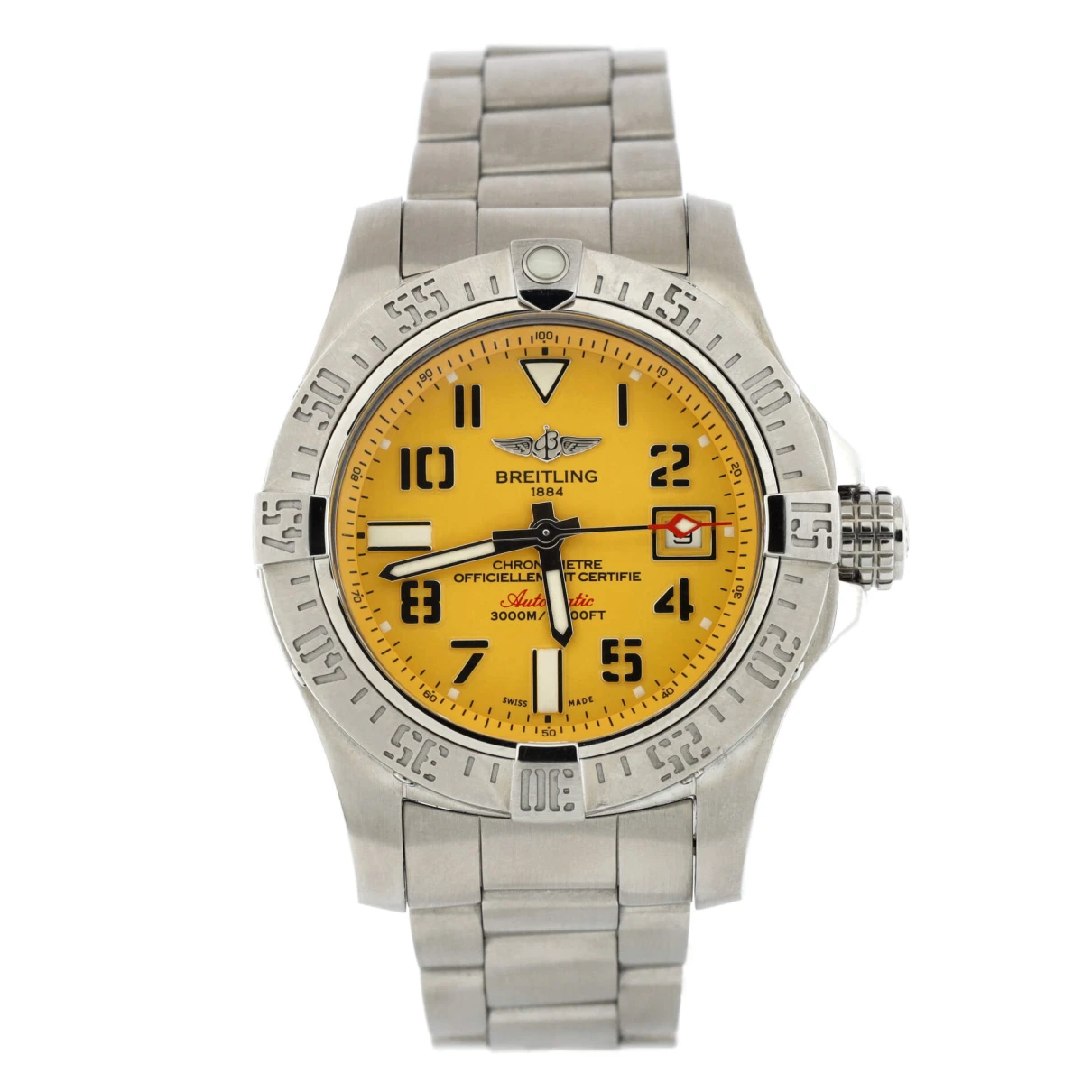 Pre-owned Breitling Watch In Yellow
