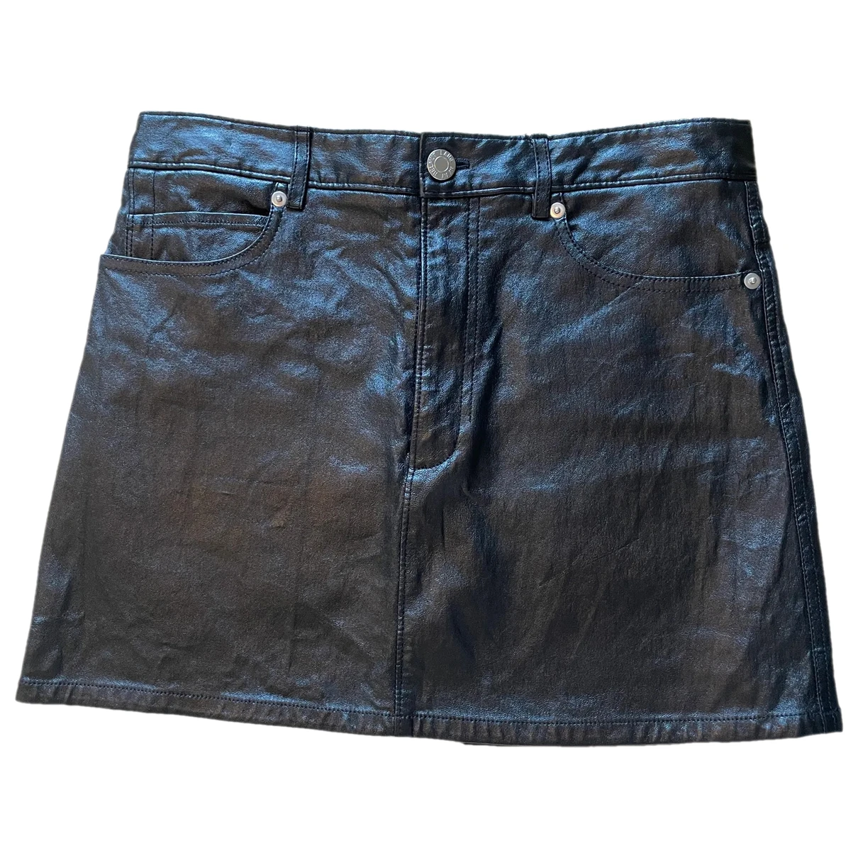 Pre-owned Helmut Lang Leather Skirt In Black