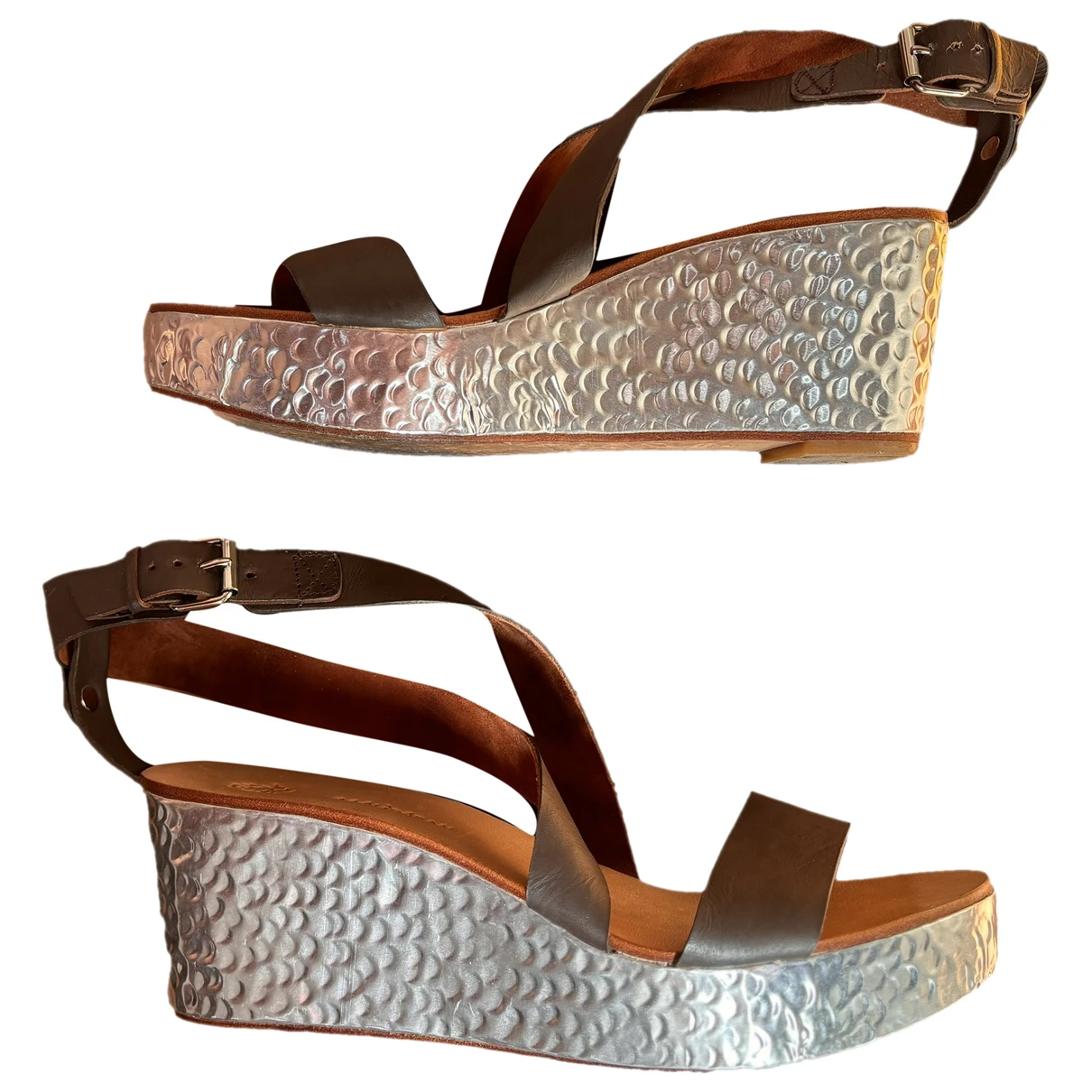 Pre-owned Maliparmi Leather Sandals In Brown