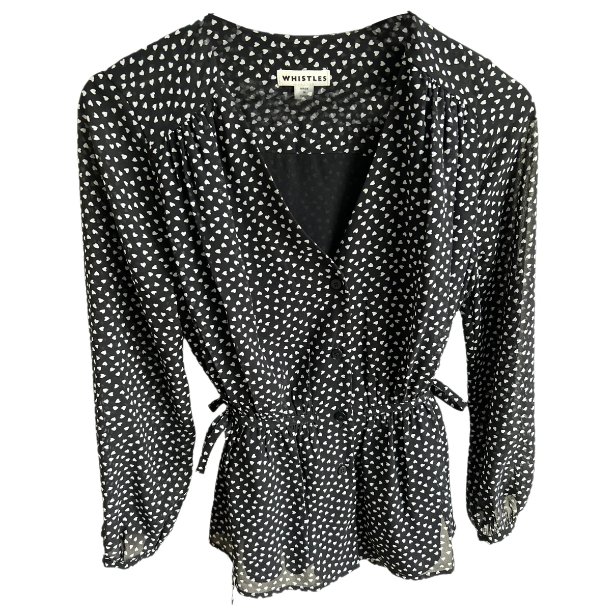 Pre-owned Whistles Blouse In Black