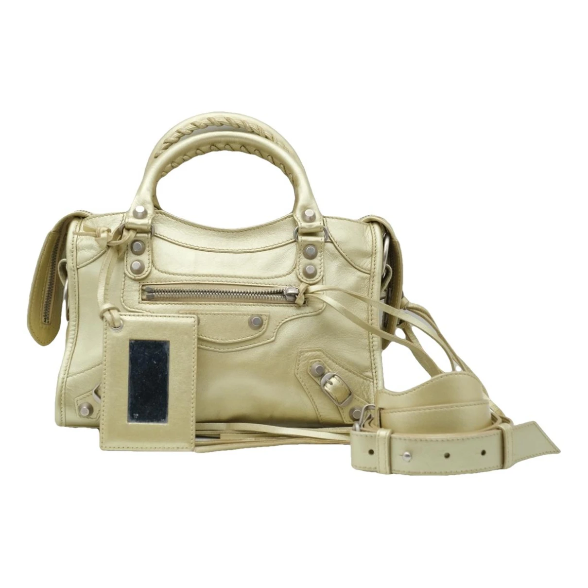 Pre-owned Balenciaga Classic Metalic Leather Handbag In Gold