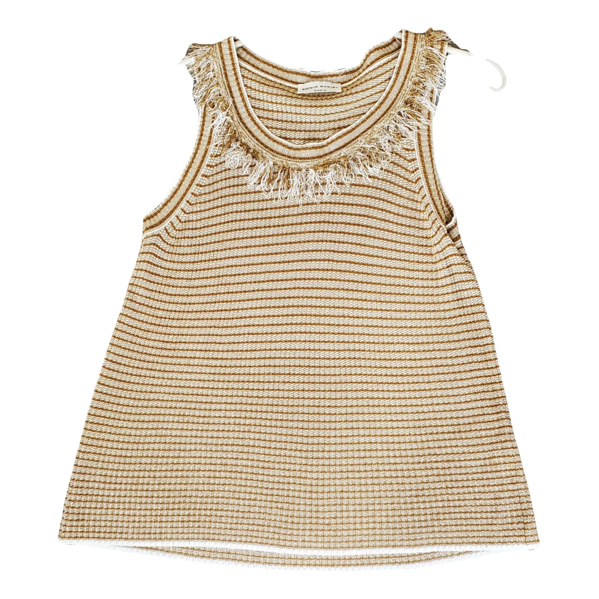 Pre-owned Sonia Rykiel Jersey Top In Gold